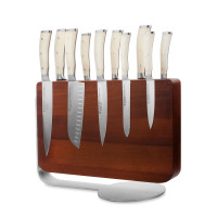 Набор из 10-и кухонных ножей на магнитной подставке из бука, серия Ikon Cream White, WUESTHOF, Золинген, Германия