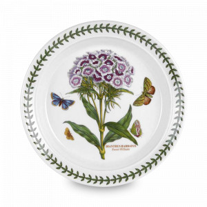 Тарелка закусочная «Гвоздика турецкая», 20 см, фаянс, белый, декор, серия Botanic Garden, PORTMEIRION, Великобритания, PORTMEIRION (Великобритания)