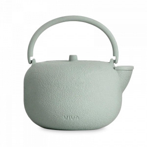 Чайник заварочный с ситечком, 800 мл, чугун, нержавеющая сталь, силикон, мятный, серия Saga, VIVA Scandinavia, Дания, Заварочные чайники с ситечком