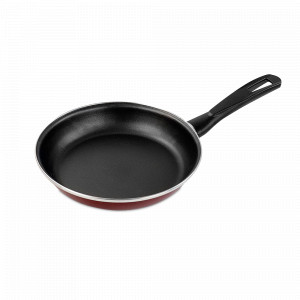 Сковорода , 24 см, 1.4 л, сталь, стеклоэмаль, красный, серия Authentique Burgundy, VITRINOR, Испания, Сковороды из нержавеющей стали