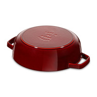 Сотейник с крышкой, 28 см, чугун, вишневый, серия La Cocotte, STAUB, Франция_00795630063837635410.jpg