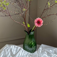 Ваза Petal, 26 см, фарфор, зеленый, серия Blossom, TKANO, Китай_00822870054830087005.jpg