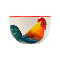 Салатник, 16 см, керамика, декор, серия Петухи, EDELWEISS, Италия_00811890046862035028.jpg