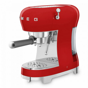Кофемашина - эспрессо с капучинатором, нержавеющая сталь, пластик, красный, SMEG, Италия, SMEG (Италия)