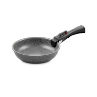 Сковорода с антипригарным покрытием со съемной ручкой, 20 см, алюминий, серый, серия Torre, BALLARINI, Италия