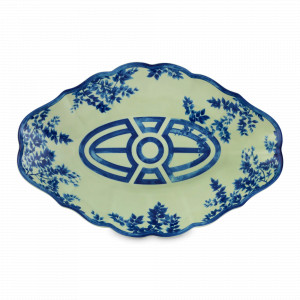 Блюдо сервировочное, 35 х 23 см, фарфор, белый, синий, серия Meaning, VISTA ALEGRE, Португалия, VISTA ALEGRE (Португалия)