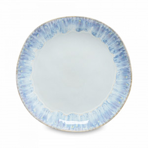 Тарелка обеденная Ria Blue, 28 см, керамика, кремовый, синий, серия Brisa, COSTA NOVA, Португалия, Тарелки обеденные
