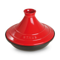 Чугунный тажин, 28 см, чугун, черный/вишневый, STAUB, Франция