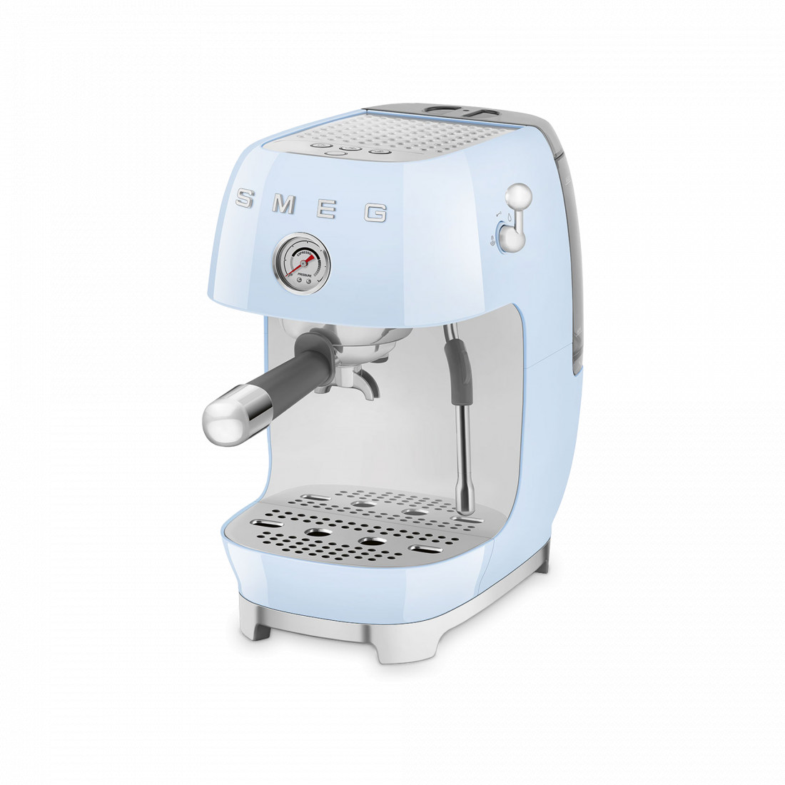 Кофемашина - эспрессо, нержавеющая сталь, пластик, голубой, SMEG, Италия