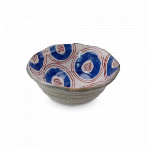 Салатник порционный, 13 см, каменная керамика, белый, синий, ROOMERS TABLEWARE, Нидерланды, Салатники из керамики