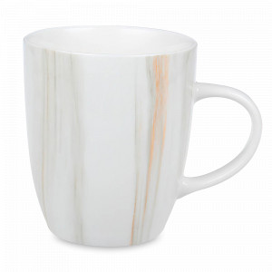 Кружка , 400 мл, фарфор, белый, серый, серия The Royal Marble, HOME &amp; STYLE, Китай, Большие кружки