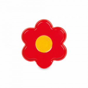 Подставка для ложки, 14 см, керамика, красный, серия Daisy, DOIY, Испания, DOIY (Испания)