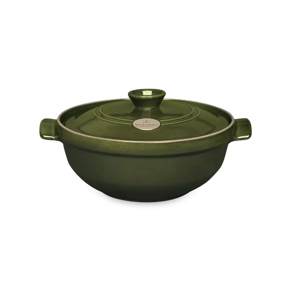 Казан, 3,6 л, 28,5 см, керамика, зеленый, EMILE HENRY, Франция