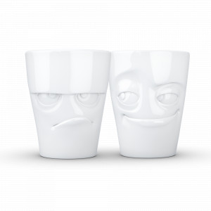 Набор из 2-х кружек, объем: 350 мл, материал: фарфор, цвет: белый, серия Grumpy  Impish, TASSEN, Германия, TASSEN (Германия)