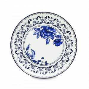 Тарелка обеденная, 27 см, фарфор, белый, декор, HOMEFEEL, Россия, Тарелки