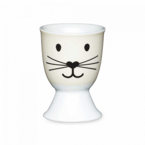 Подставка для яйца Cat Face, 6 х 4 см, фарфор, декор, серия Egg Cup, KITCHEN CRAFT, Великобритания, Подставки для яиц Kitchen Craft