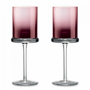 Набор из 2-х бокалов для вина, 270 мл, стекло, лиловый градиент, серия Fun Classy, Pozzi Milano 1876, Италия, Наборы бокалов для вина