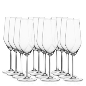 Набор из 12-ти бокалов для шампанского, 240 мл, хрустальное стекло, серия Style, SPIEGELAU, Германия, Бокал-флейта для шампанского