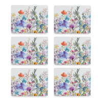 Набор из 6-ти подстановочных салфеток Meadow Floral, 30 х 22,8 см, пробка, декор, CREATIVE TOPS, Великобритания