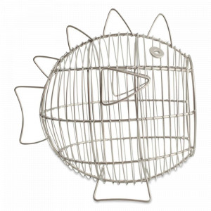 Корзина для фруктов Fish, 23,5 х 17 х 24 см, металл, T&amp;G, Великобритания, Этажерки и вазы для фруктов