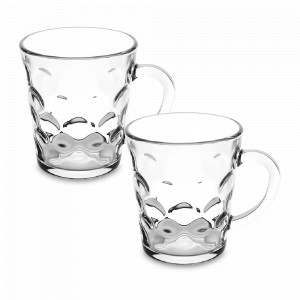 Набор из 2-х кружек, объем: 270 мл, материал: стекло, GLASSLOCK, Корея, Кружки