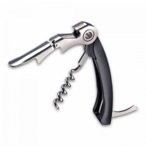 Штопор официанта двухшарнирный Double Hinger Corkscrew, размер: 12,4 х 2,5 см, материал: нержавеющая сталь, пластик, VACU VIN, Нидерланды, Штопоры