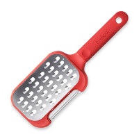 Терка крупная и овощечистка 2-в-1, с ручкой, 32 см, красная, серия Kitchen Tools, TREBONN, Италия