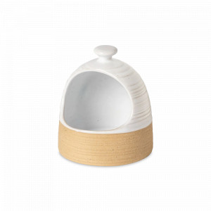 Емкость для хранения соли, 13.5 см, керамика, белый, бежевый, серия Scotia, COSTA NOVA, Португалия, Солонки и перечницы