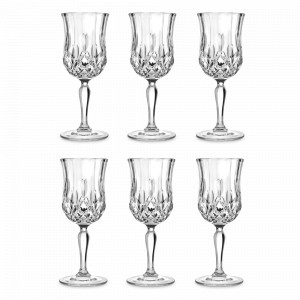 Набор из 6-ти бокалов для вина, 160 мл, хрустальное стекло, серия Opera, RCR, Италия, Фужеры для вина