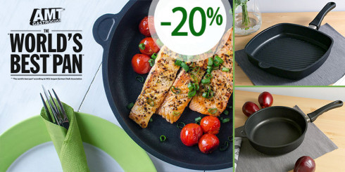 Скидки -20%  на сковороды AMT Gastroguss