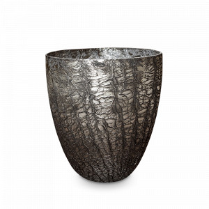 Подсвечник для интерьерной свечи CRACKLE BLACK GOLD, 23 см, стекло, коричневый металлик, ROOMERS FURNITURE, Нидерланды, Подсвечники и канделябры