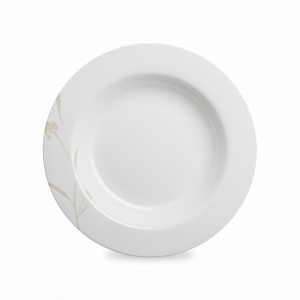 Тарелка суповая, 23 cм, костяной фарфор, белый, декор, серия Ботаника, NARUMI, Япония, NARUMI (Япония)