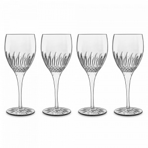 Набор из 4-х бокалов для белых вин RIESLING, 380 мл, бессвинцовый хрусталь, серия Diamante, LUIGI BORMIOLI, Италия, Наборы бокалов для вина