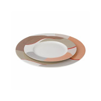 Набор десертных тарелок, 2 предмета, 22 см, фарфор, бежевый с авторским принтом, серия Freak Fruit, TKANO, Россия_00810420052401755438.jpg