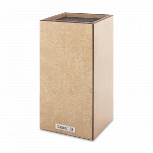 Подставка универсальная для кухонных ножей, 11х11х24 см, порфир кремовый, композитный материал, серия Fashion, ComposeEat, Россия, Подставки под ножи