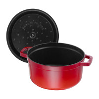 Кокот круглый, 6,7 л, 28 см, чугун, вишневый, серия La Cocotte, STAUB, Франция_00795640041318795946.jpg