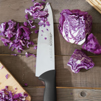 Профессиональный поварской кухонный нож 20 см, рукоять черная, серия 2900, ARCOS, Испания_00813360047362459025.jpg