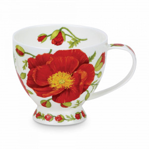 Чашка чайная «Мак», 450 мл, костяной фарфор, декор, серия Skye, DUNOON, Великобритания, DUNOON (Великобритания)