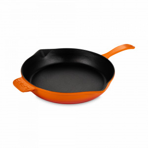Сковорода с двумя ручками, 28 см, чугун, оранжевый, LAVA, Турция, Сковороды для индукционных плит