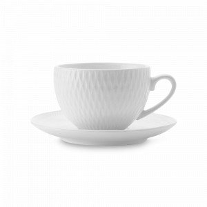Чашка кофейная с блюдцем, 90 мл, фарфор, белый, серия Даймонд, MAXWELL WILLIAMS, Австралия, MAXWELL & WILLIAMS (Австралия)