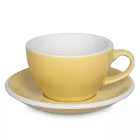Пара чайная, 300 мл, фарфор, желтый, серия Egg, LOVERAMICS, Гонконг, 