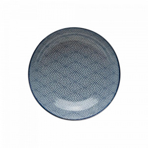Тарелка для пасты Dots, 21 см, фарфор, белый, синий, серия Nippon Blue, TOKYO DESIGN, Нидерланды, TOKYO DESIGN (Нидерланды)