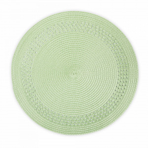 Салфетка подстановочная круглая, 38 см, полипропилен, полиэтилен, зеленый, серия Patio, WO HOME, Германия, Круглые салфетки на стол под тарелки