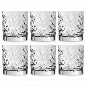 Набор из 6-ти стаканов для виски, 330 мл, хрустальное стекло, серия Laurus, RCR, Италия, Стаканы для виски RCR