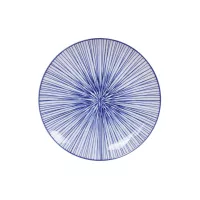 Тарелка закусочная Lines, 20.6 см, фарфор, белый, синий, серия Nippon Blue, TOKYO DESIGN, Нидерланды, 