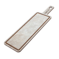 Доска композитная с желобом для сервировки и подачи, 42х12см, шунгит белый, серия ProFashion, ComposeEat, Россия