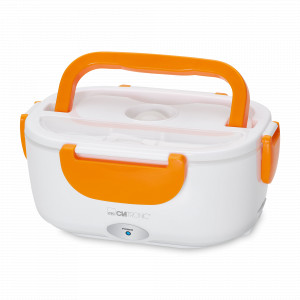 Ланч-бокс электрический, 1.7 л, пластик, белый, оранжевый, CLATRONIC, Германия, Ланч-боксы
