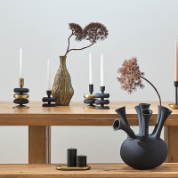 Подсвечник на одну свечу, 12 см, металл, черный, серия Vivlend, BERGENSON BJORN, Великобритания_00813860063141335925.jpg