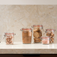 Банка для хранения, 14 см, 500 мл, стекло, сталь, серия Maison Jar, LIBERTY JONES, Китай_00822830065588611891.jpg