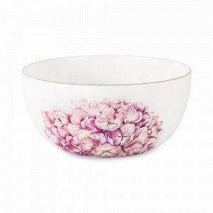 Салатник Гортензия, 750 мл, 14 см, костяной фарфор, белый, серия Emily, ANNA LAFARG, Китай, Салатники из костяного фарфора